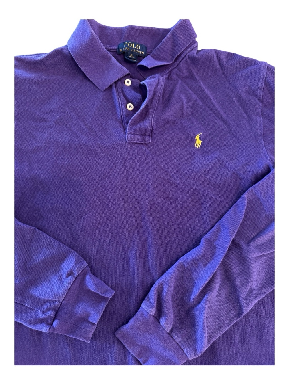 Polo Ralph Lauren Youth XL Purple Long Sleeve Polo Shirt Classic Pony Preppy